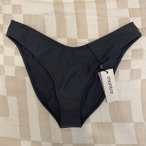 NWT- MONTCE- Charcoal Added Coverage Lulu (Zig-Zag Stitch) Bikini Bottom- Size M